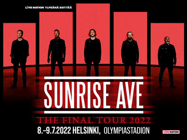sunrise avenue tour 2022 termine